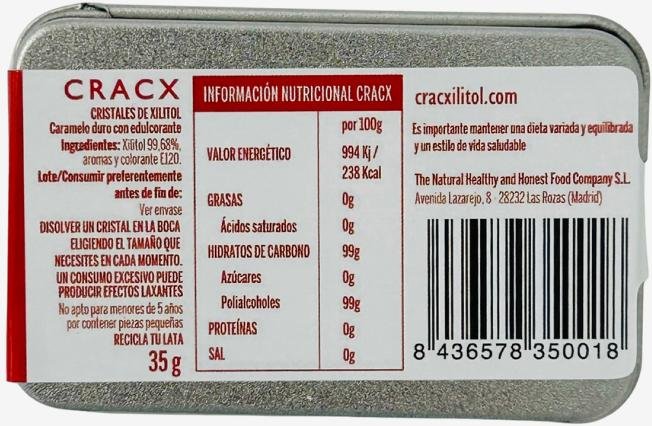 CRACX Cereza | Cristales de Xilitol - Imagen 3